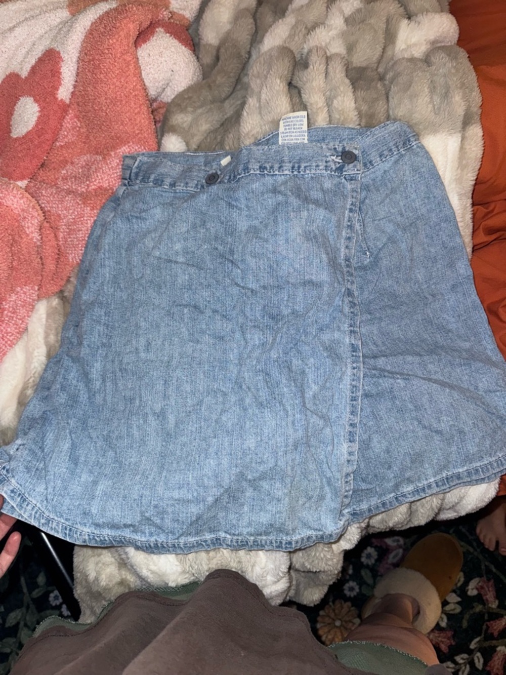 Vintage Denim Bill Blass Midi Wrap Skort